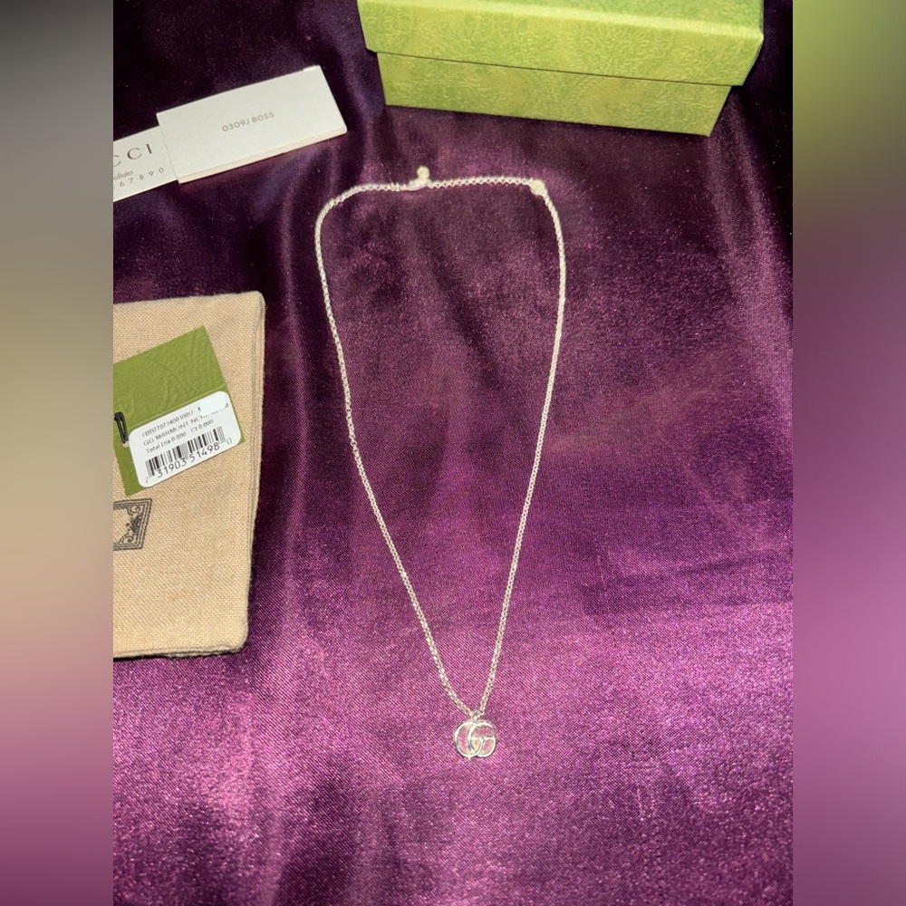 Gucci GG Marmont Sterling Silver Pendant Necklace